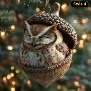 cozy forest animal acorn christ ornaments img 4 RSgDY