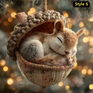 cozy forest animal acorn christ ornaments img 6 Bii03