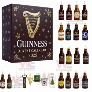 Full collection from Guinness Advent Calendar 2025 with bottles and ornaments!