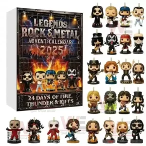 Legends Rock & Metal Advent Calendar 2025 8 Full collection of rock musician figures from Legends of Rock and Metal Advent Calendar 2025!