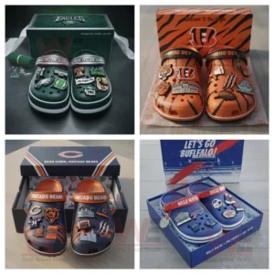 NFL Team Football Crocs Clogs 12 nfl team football crocs clogs with charms img 4 uZGs8