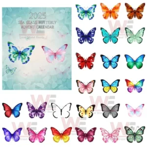 Sea Glass Butterfly 2025 Advent Calendar with colorful