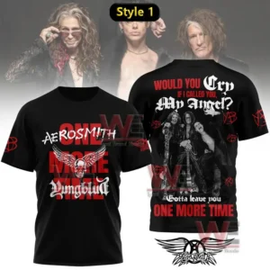 A black band themed shirt with front and back artwork including text and a group image!
