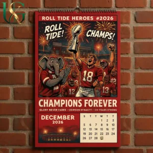 Alabama Crimson Tide 2026 Wall Calendar