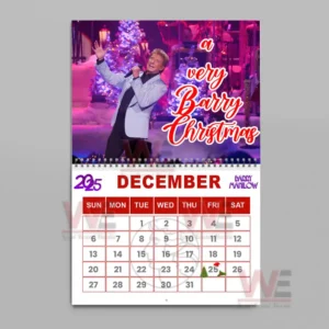 Barry Manilow 2026 calendar for December with 