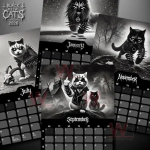 Black Metal Cats 2026 Wall Calendar 13 black metal cats 2026 wall calendar img 6 tWlaX