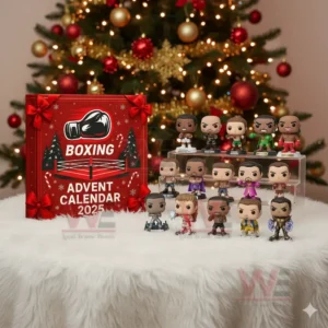 Boxing Advent Calendar 2025 6 Boxing Advent Calendar 2025 display with Christmas tree and boxer mini figures!