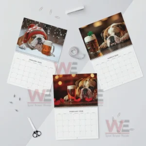 bull dogs and beer 2026 wall calendar img 6