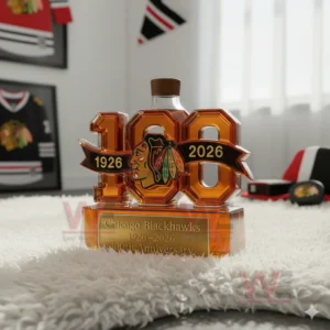 Chicago Blackhawks 1926-2026 100th Anniversary Whiskey Bottle 13 chicago blackhawks 1926 2026 100th anniversary whiskey bottle img 4 wVqgA