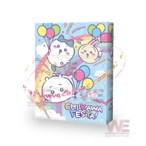 Chikawa themed advent calendar box with cheerful characters and balloon decorations!