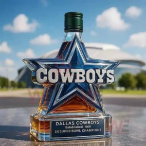dallas cowboys 5x super bowl champions limited edition whiskey bottle img 7 4tfdh