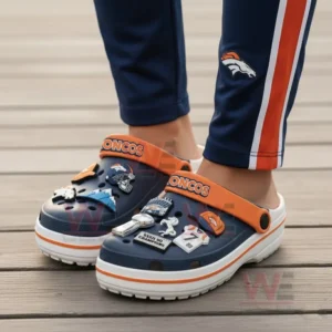 denver broncos nfl crocs clogs with charms img 4 boB4f