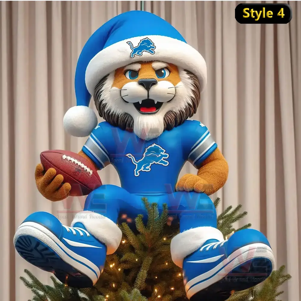 Detroit Lions Christmas Tree Topper 5 Detroit Lions Christmas Tree Topper - Image 5