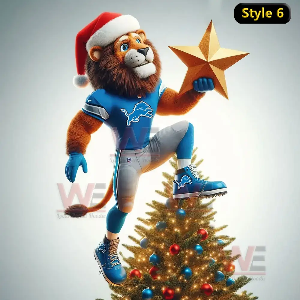 Detroit Lions Christmas Tree Topper 7 Detroit Lions Christmas Tree Topper - Image 7