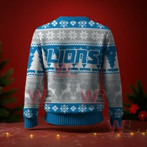 Detroit Lions NFL Christmas Ugly Sweater 2025