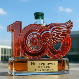 detroit red wings hockeytown 1926 2026 anniversary limited edition whiskey bottle img 5 S4BpR