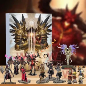 Diablo 2025 advent calendar with character figures and golden themed box design!