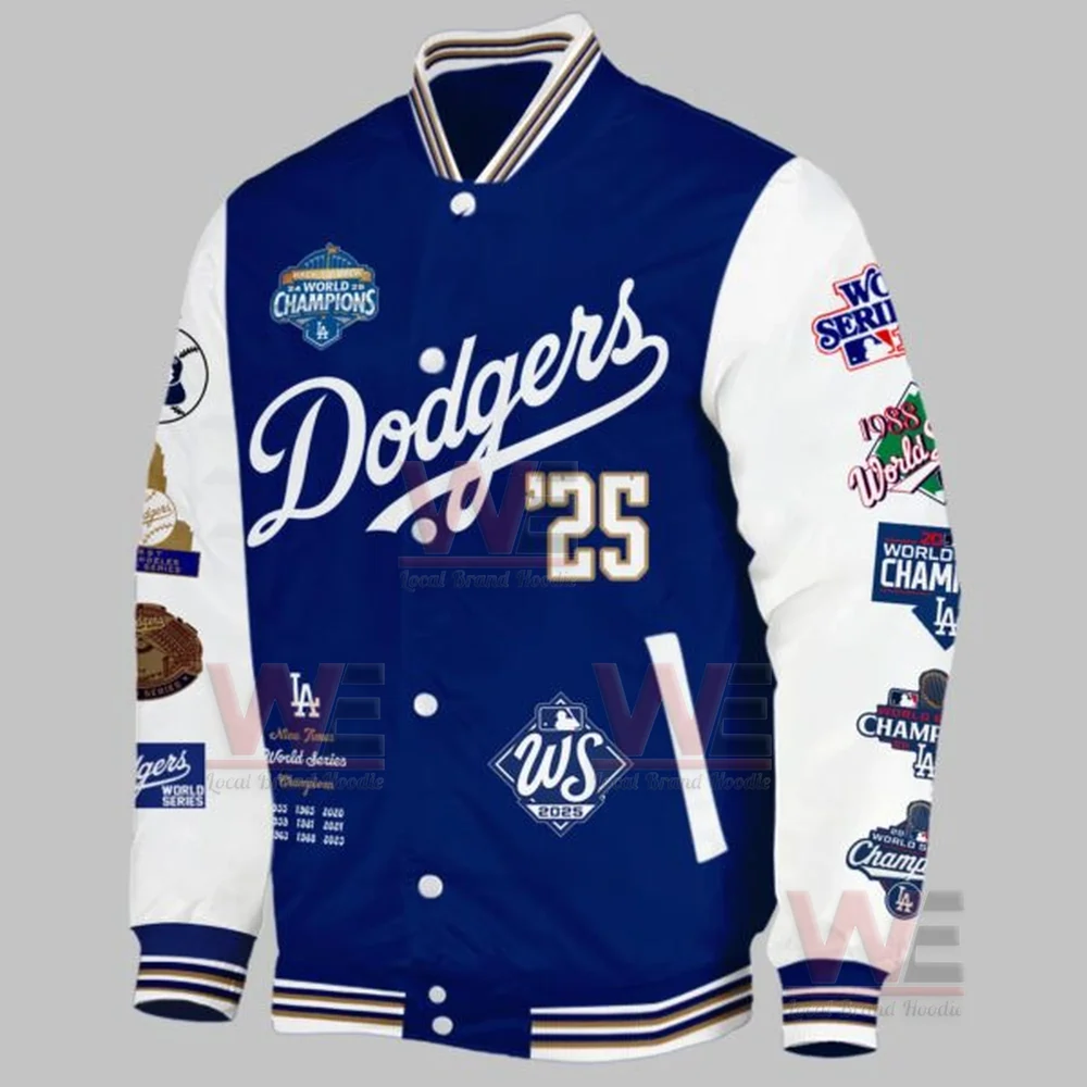 LA Dodgers World Series Champions x9 Bomber Jacket and Cap