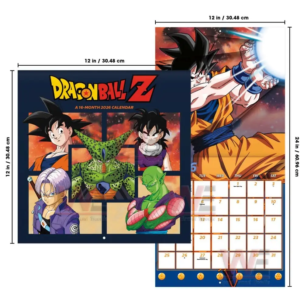 Dragon Ball Z 2026 Wall Calendar 7 Dragon Ball Z 2026 Wall Calendar - Image 7