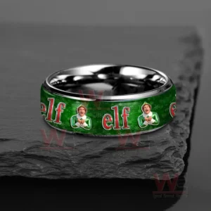 Elf Movie Silver Tungsten Rings 9 elf movie silver tungsten rings img 4 lSPA5