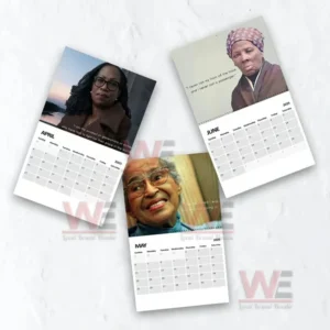 Feminist Wall Calendar 2026, Happy New Year Canlendar 8 Well Behaved Woman 2026 calendar pages for April May and June highlighting courageous women advocating for justice and equality!