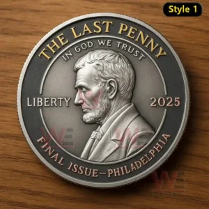 Commemorative coin with Abraham Lincoln profile and final issue markings!
