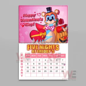 Thanksgiving calendar page with animated characters enjoying a festive meal.