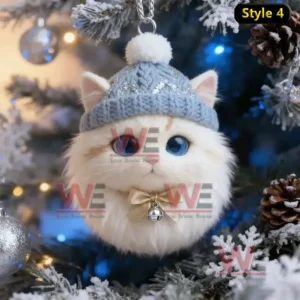 furry friends winter cat ornament img 8
