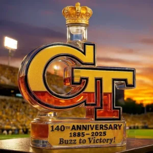 georgia tech yellow jackets 140th anniversary whiskey bottle img 5 QQEEO