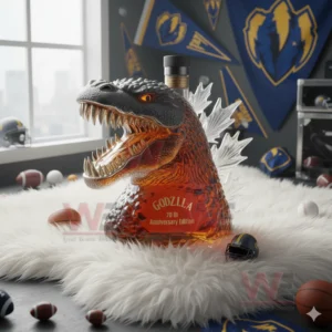 Godzilla 70th Anniversary Whiskey Decanter Bottle 7 godzilla 70th anniversary whiskey decanter bottle img 1 aEveB