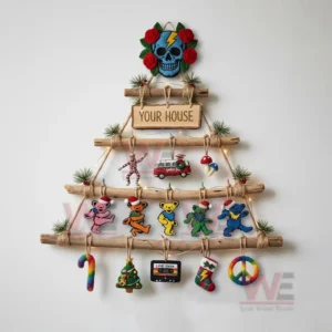 Grateful Dead Rustic Wall Christmas Tree