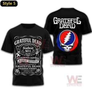 Black graphic tshirt with ornate front design and bright skull emblem on the back!