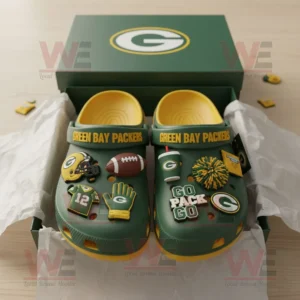 green bay packers crocs clogs with charms img 4 hLQ3d