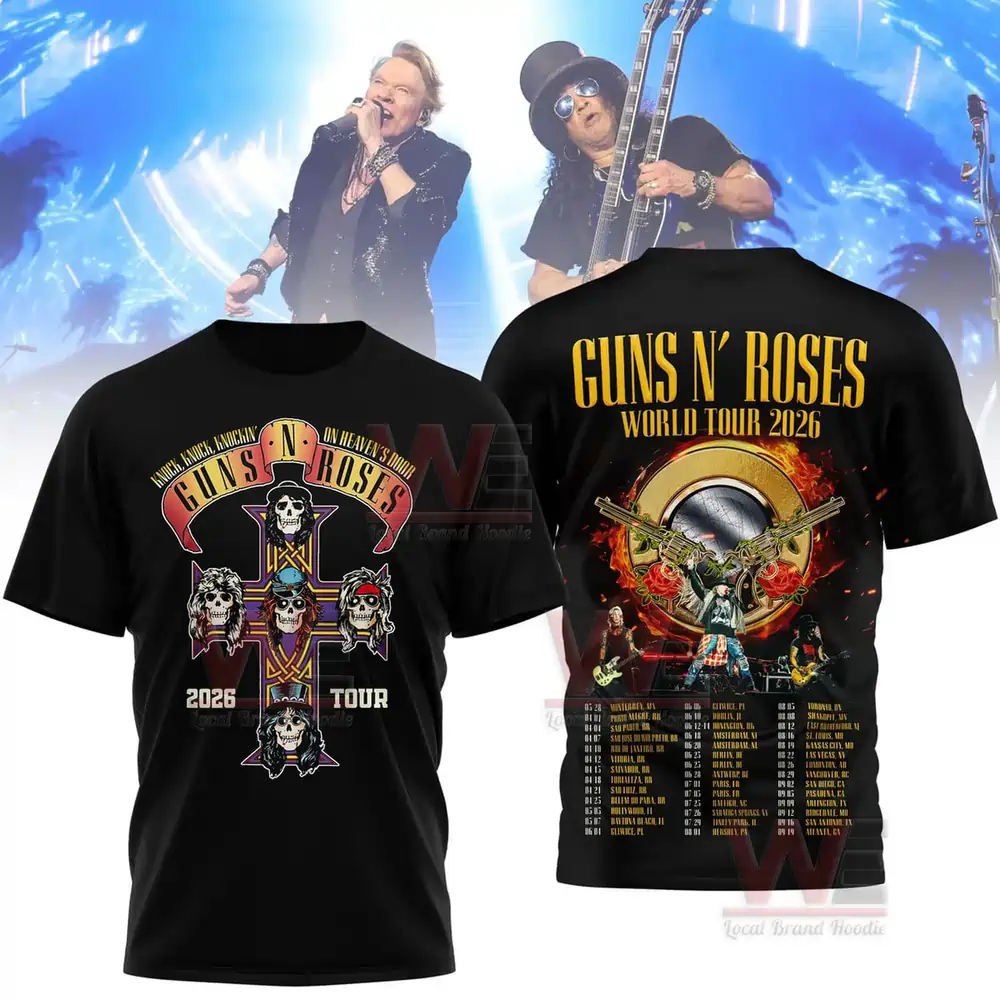 Gun N Roses 2026 World Tour T-Shirt - WeLocalBrandHoodie