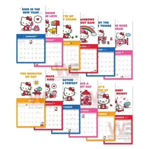 Hello Kitty Playful Pink 2026 Wall Calendar 18 hello kitty playful pink 2026 wall calendar img 4 5Tq9T