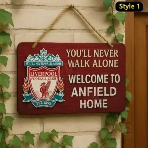 Home of Football Hanging Welcome Sign