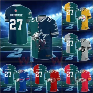 house divided vneck football jersey custom any teams img 6