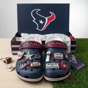 Houston Texans Crocs Crocband Clogs With Charms 9 houston texans nfl crocs clogs with charms img 4 XpZ6V