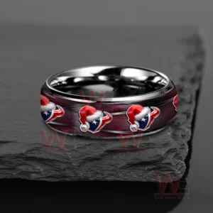 Houston Texans x Christmas Silver Tungsten Rings 9 houston texans x christmas silver tungsten rings img 4 V69dg