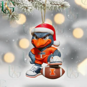 illinois fighting illini christmas tree topper with ornament img 10
