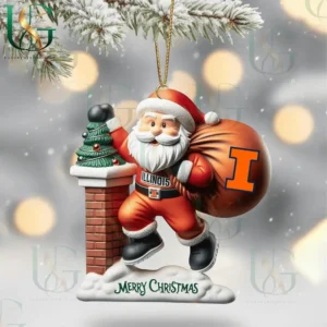 illinois fighting illini christmas tree topper with ornament img 7