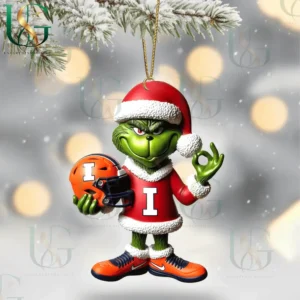 illinois fighting illini christmas tree topper with ornament img 8