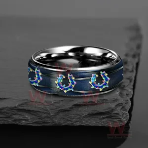 Indianapolis Colts x Christmas Silver Tungsten Rings 9 indianapolis colts x christmas silver tungsten rings img 4 4qvZH