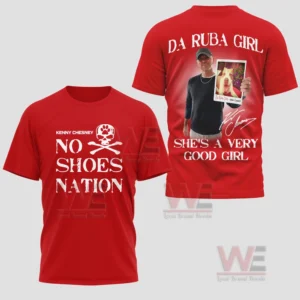 Kenny Chesney No Shoes Nation Da Ruba Girl Shes a Very Good Girl Shirt and Cap 6 Red graphic tshirt with bold text and detailed back image!