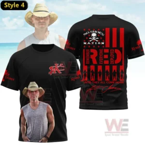 Black graphic tshirt with vivid red text and defined front portrait image!