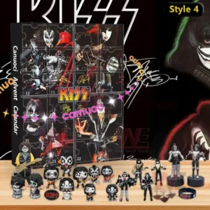 KISS advent calendar style 4 with band portraits and detailed collectible mini figures.