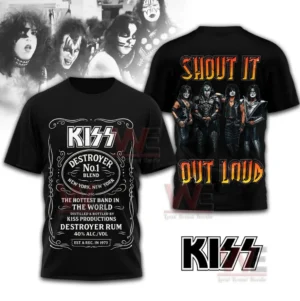 Black graphic tshirt with detailed front design and vibrant performance group artwork on the back!