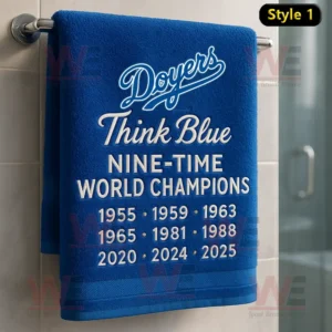 Los Angeles Dodgers 2025 World Series Champions Towel