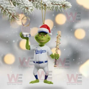 la dodgers world series 2025 champions christmas tree topper with ornament img 5 Nig3H