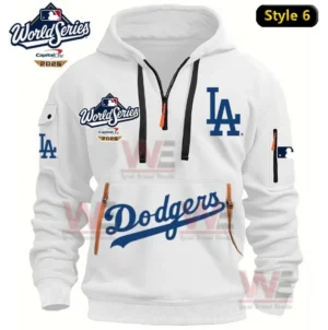 LA Dodgers 2025 World Series Champion Half Zipper Hoodie 12 los angeles dodgers 2025 world series champion half zipper hoodie img 4